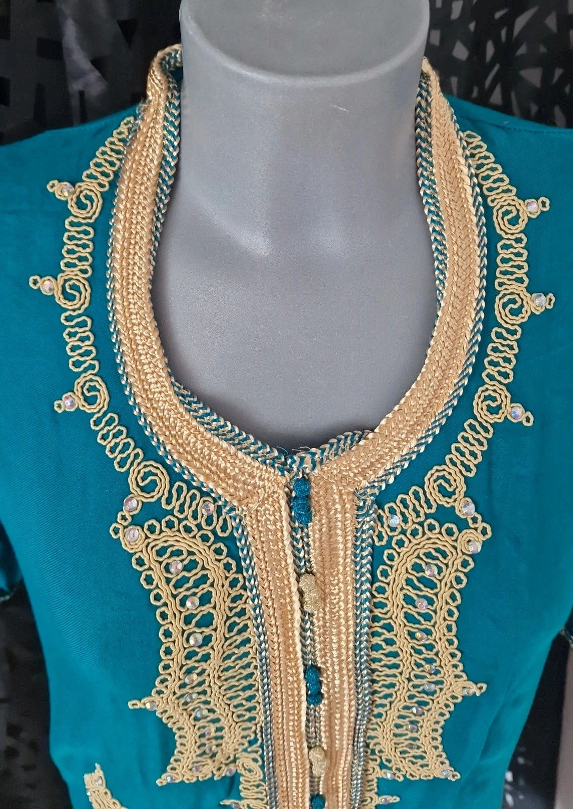 Conjunto tradicional verde esmeralda de Alérie - Tamanho L - Nunca usado – photo 3